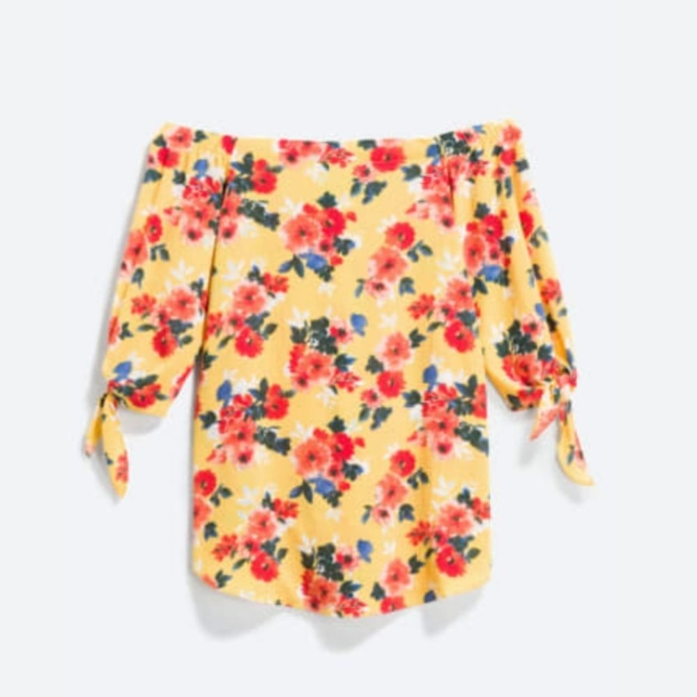 Status Grassley Off the Shoulder Blouse Yellow NWT Small